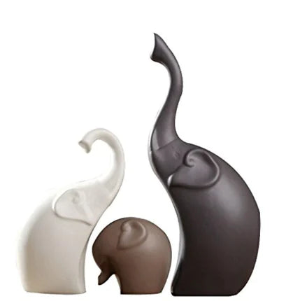 Ceramic Craft Home Decor - Creative Couple Elephants